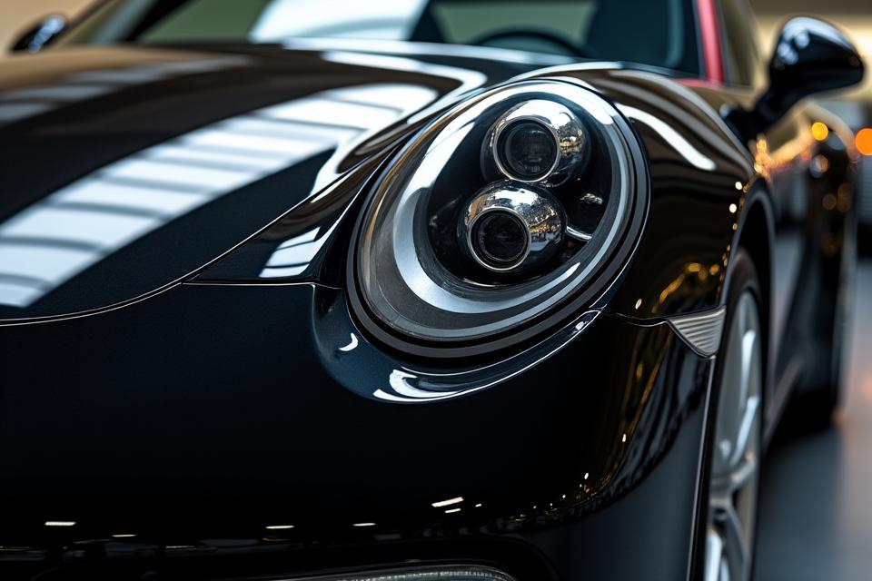 Porsche 911 Detail After: Flawless, mirror-like paint correction